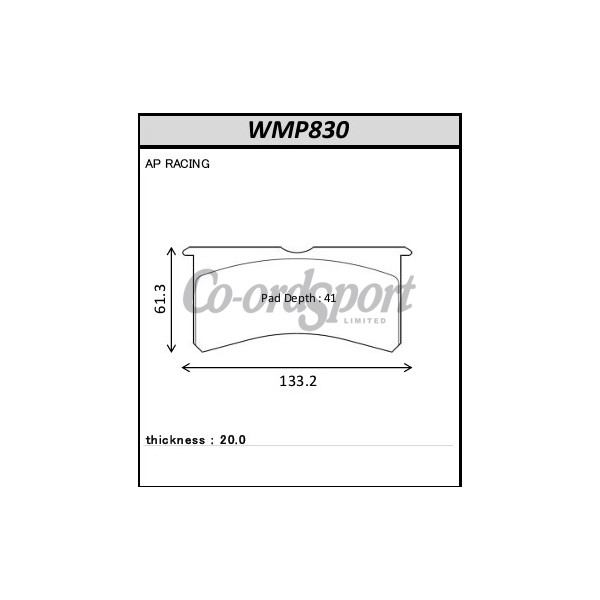 Winmax Brake Pads W6.5 Compound FRP3097 image