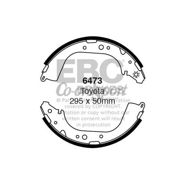 EBC BRAKE SHOE SET image