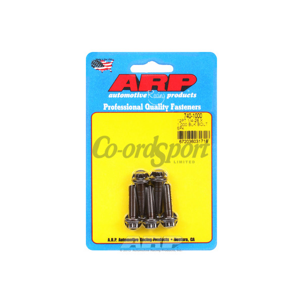 ARP 1/4-28 x 1.000 12pt black oxide bolts image