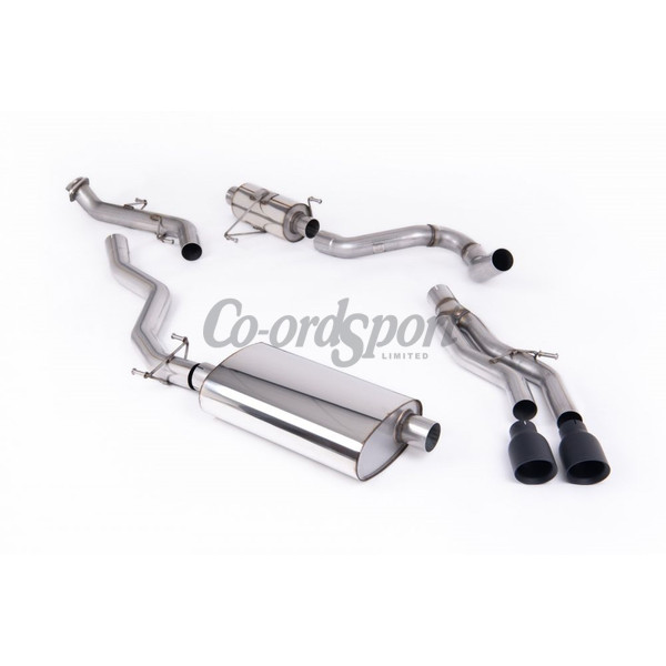 Milltek Exhaust - Resonated Catback with 2 x GT-100 Cerakote Blac image