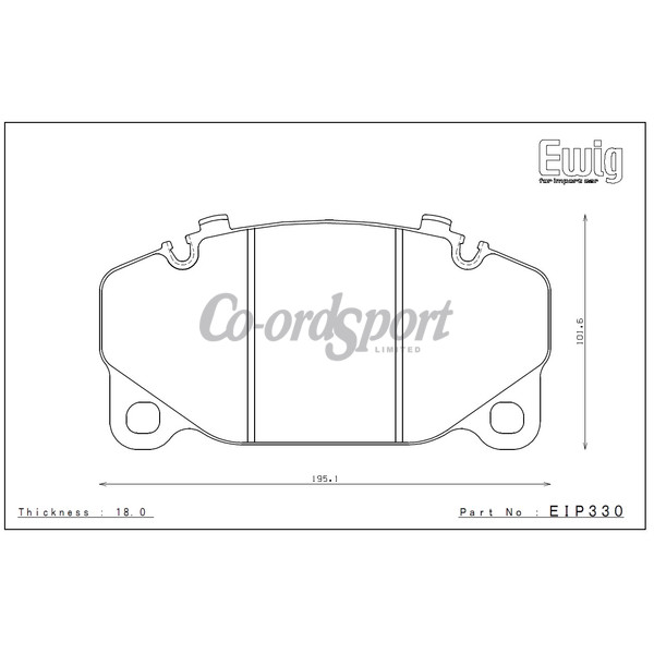 Endless Brake Pads CCDA Compound Porsche 992 Turbo S PCCB image