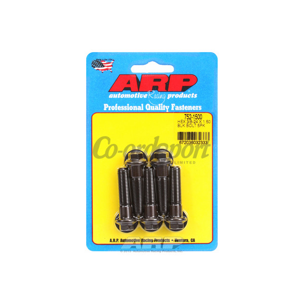 ARP 3/8-24 x 1.500 hex black oxide bolts image