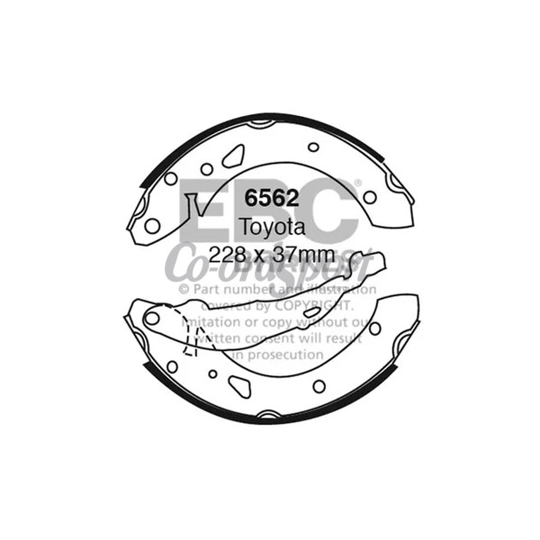 EBC BRAKE SHOE SET image