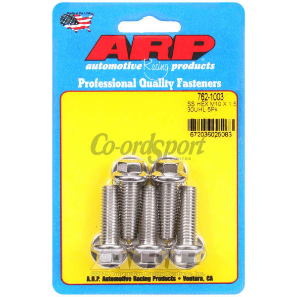 ARP M10 x 1.50 x 30 hex SS bolts image