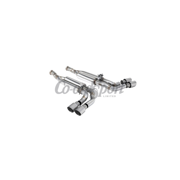 Milltek Exhaust - Cat Back Valved with Brushed Titanium GT-90 Tri image