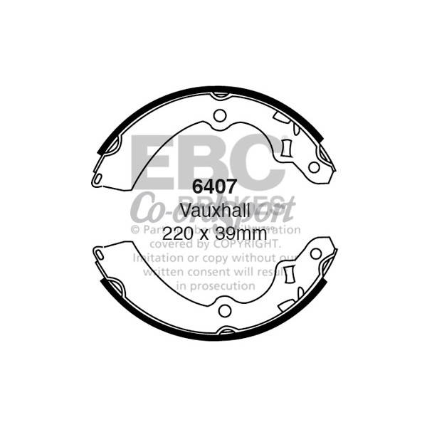 EBC BRAKE SHOE SET image