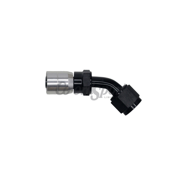 DW 8AN Female Swivel 45-Degree Crimping Style Hose End CPE  Anodi image