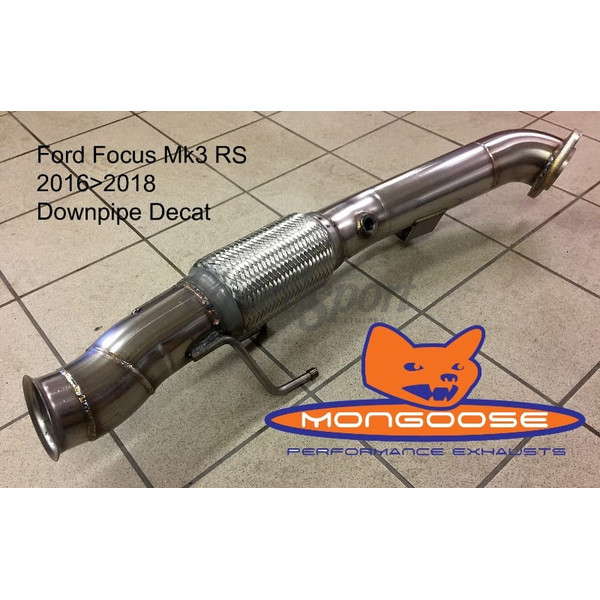 Mongoose 3in Downpipe w/Decat for Focus Mk3 RS image
