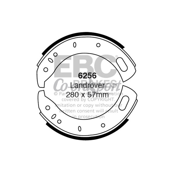 EBC BRAKE SHOE SET image