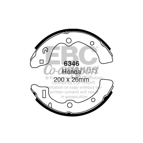 EBC BRAKE SHOE SET image