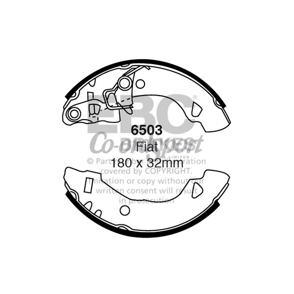 EBC BRAKE SHOE SET image