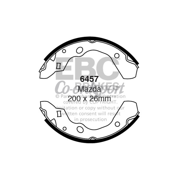 EBC BRAKE SHOE SET image