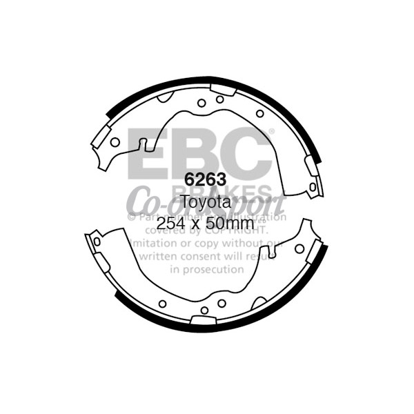 EBC BRAKE SHOE SET image