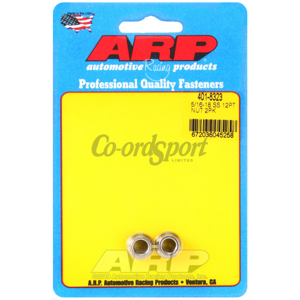 ARP 5/16-18 SS 12pt nut kit image