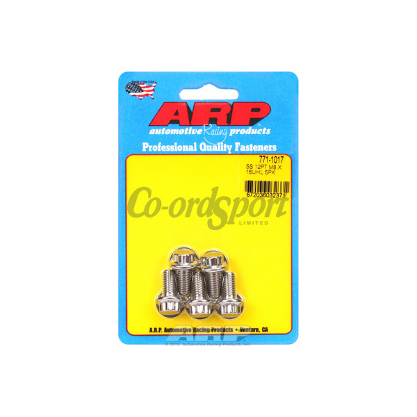ARP M8 x 1.25 x 16 12pt SS bolts image