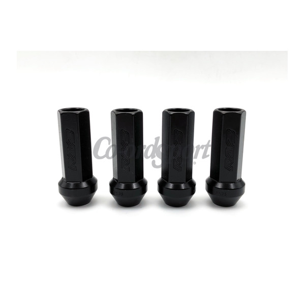 RAYS 17HEX RACING NUT L58 SLONG 4PC 12X1.25BK (Black) image