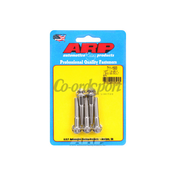 ARP 1/4-28 x 1.500 12pt SS bolts image