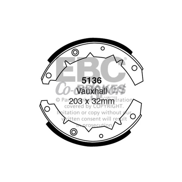 EBC BRAKE SHOE SET image