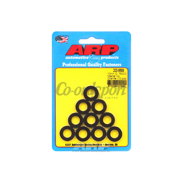 ARP M10 ID 3/4 OD chamfer black washers image