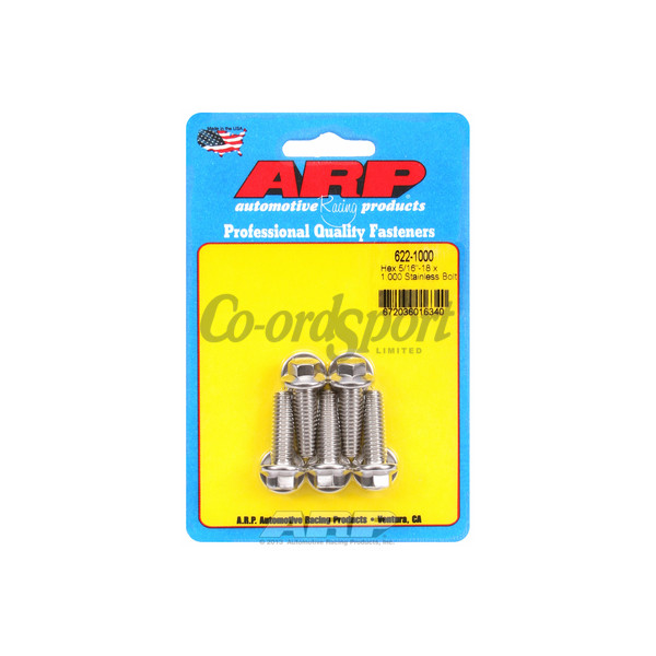 ARP 5/16-18 x 1.000 hex SS bolts image