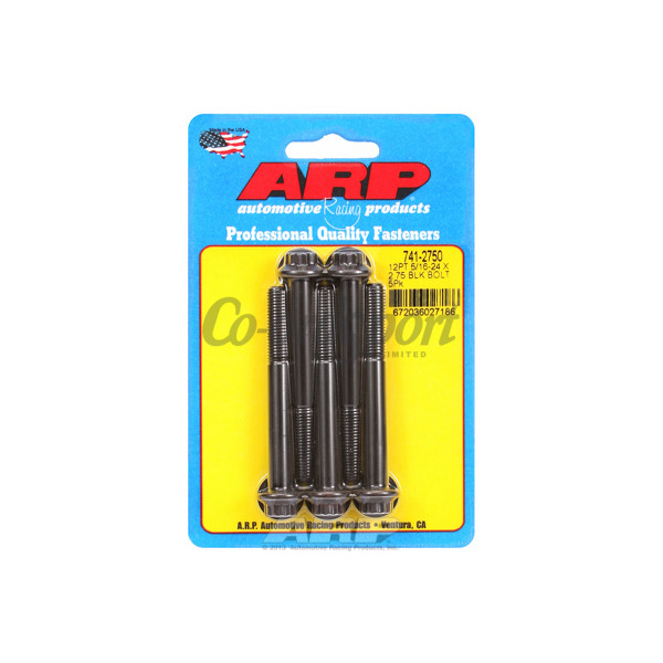 ARP 5/16-24 x 2.750 12pt black oxide bolts image