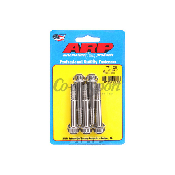 ARP M8 x 1.25 x 55 12pt SS bolts 5 PAK image