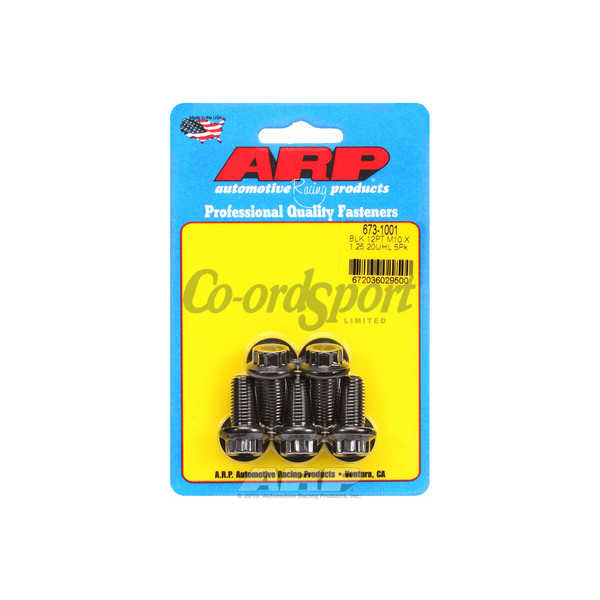 ARP M10 x 1.25 x 20 12pt black oxide bolts image