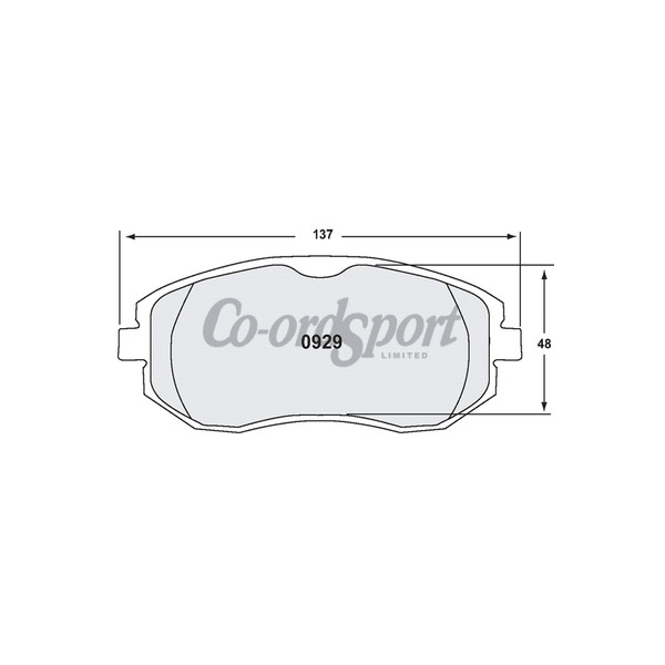 PFC 929 RACE PAD SET - 15 CMPD 17 MM image