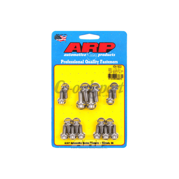 ARP SB Chevy 1-pc SS 12pt oil pan gasket bolt kit image