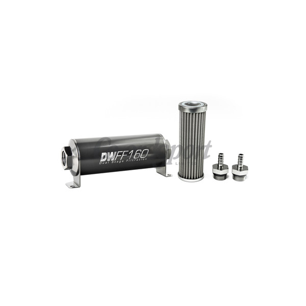 DW In-line fuel filter element and housing kit  stainless steel 1 image