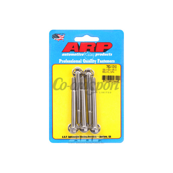 ARP M6 x 1.00 x 65 hex SS bolts image