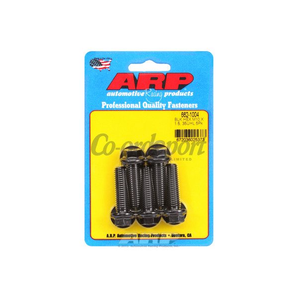 ARP M10 x 1.50 x 35 hex black oxide bolts image