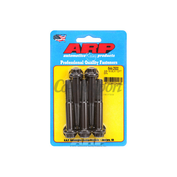 ARP 3/8-16 x 2.500 12pt 7/16 wrenching black oxide bolts image
