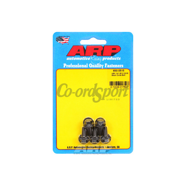 ARP 1/4-20 X 0.515 hex black oxide bolts image
