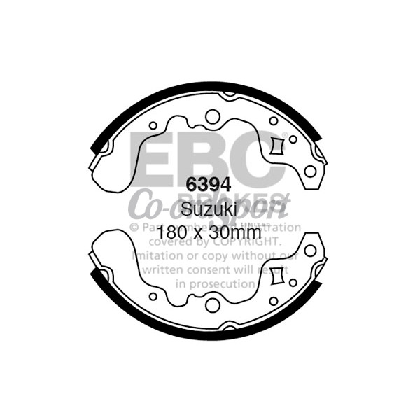 EBC BRAKE SHOE SET image