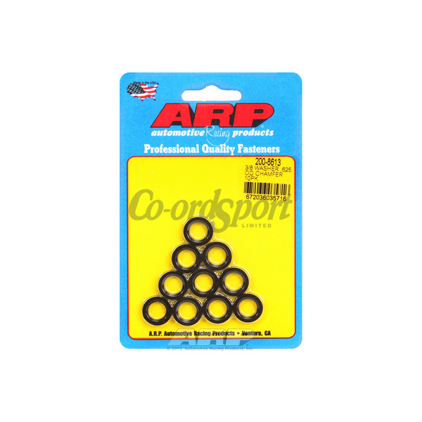 ARP 3/8 ID .625 OD chamfer black washers image