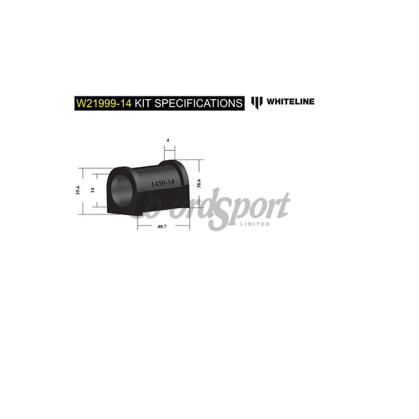 Whiteline  Sway Bar Mount - Bushing Kit 14mm image