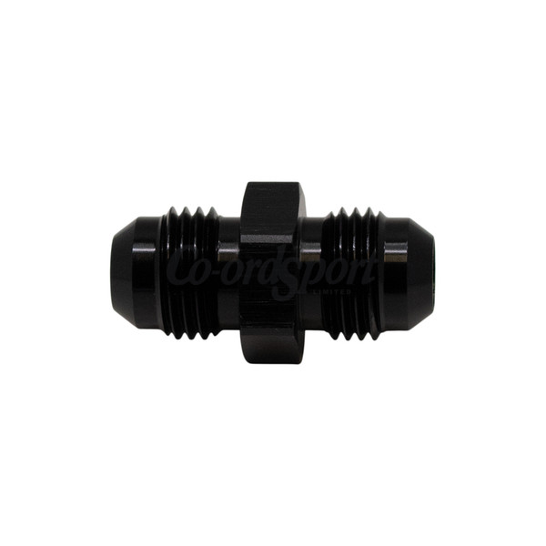 DW 6AN Male Flare to 6AN Male Flare Coupler  Anodized Matte Black image