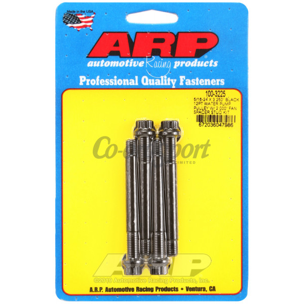 ARP 5/16-24 X 3.250 black 12pt water pump pulley w/ 2.000 f image