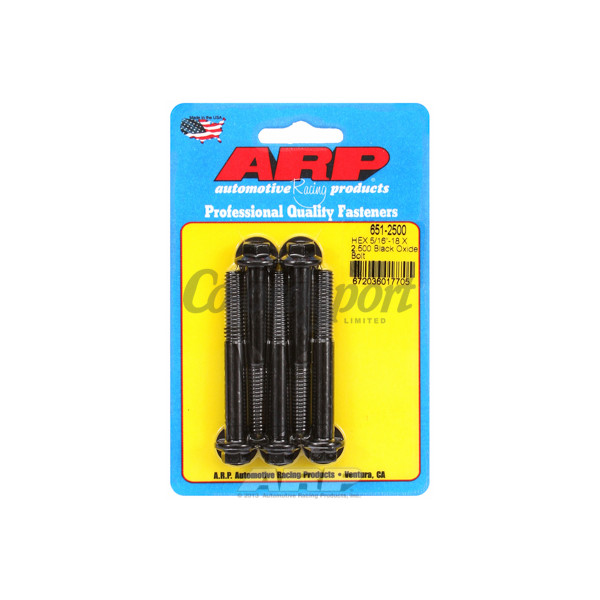 ARP 5/16-18 X 2.500 hex black oxide bolts image