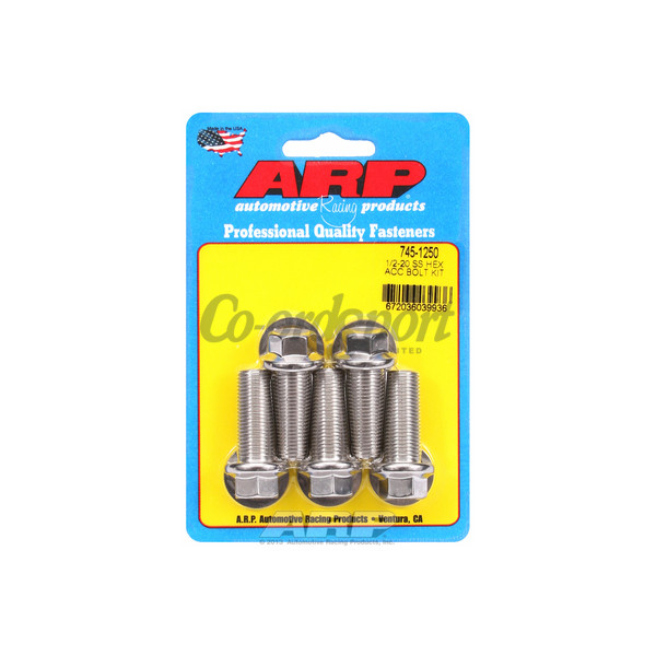 ARP 1/2-20 x 1.250 hex SS bolts image